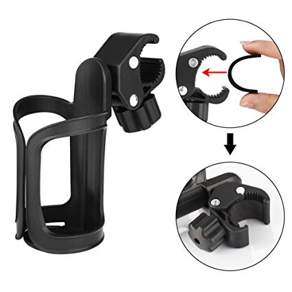 accmor Upgrade Edition Bike Cup Holder, Stroller Drink Holders, Universal 360 Degrees Rotation Cup Drink Holder for Baby Stroller/Pushchair, Bicycle, Wheelchair and Motorcycle