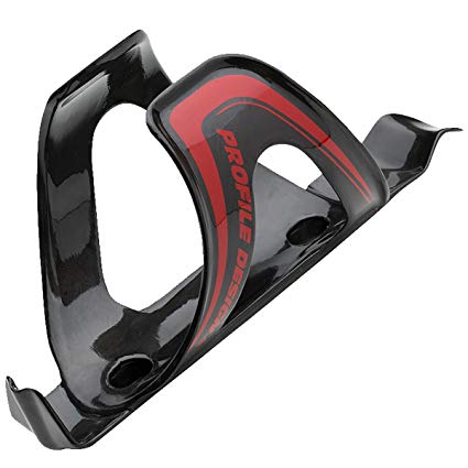 Profile Design Axis Karbon Kage Bicycle Water Bottle Cage (Black w/ Red)