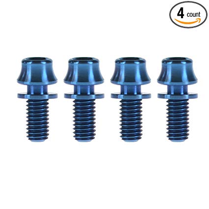 Wanyifa Titanium M5x12mm with Washers Bicycle Water Bottle Cage Hex Bolts Pack of 4