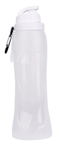 Sanberd Foldable Portable Leak Proof, BPA Free, Non-Toxic, Food Grade Silicone Water Bottle, 17 oz./500 ml