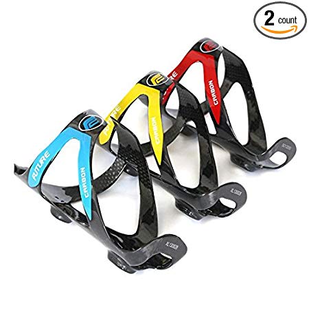Future MTB Bike Bicycle Cycling Carbon Fibre Water Bottle Holder Cage Rack (2pcs/lot)