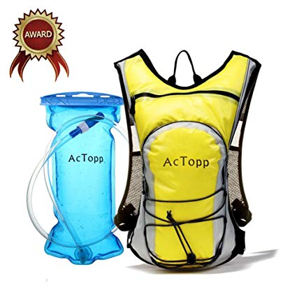 ACTOPP Hydration Backpacks- 4L Hydration Bladder Backpack and 2L Bladder Bag, Waterproof and Adjustable Straps with FDA Approved Hydration Bladder, Best for Cycling Running Hiking Jogging