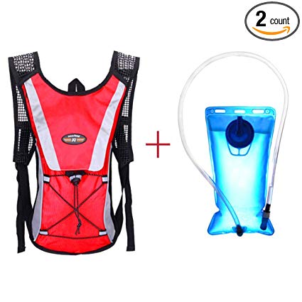 HANYI Water Bladder Bag Backpack+Hydration Pack Hiking Camping 2L