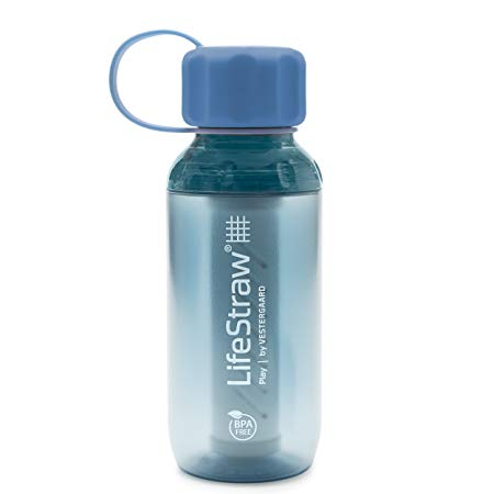 LifeStraw Play Kids Water Filter Bottle with 2-Stage Integrated Filter Straw for Safe and Clean Drinking Water